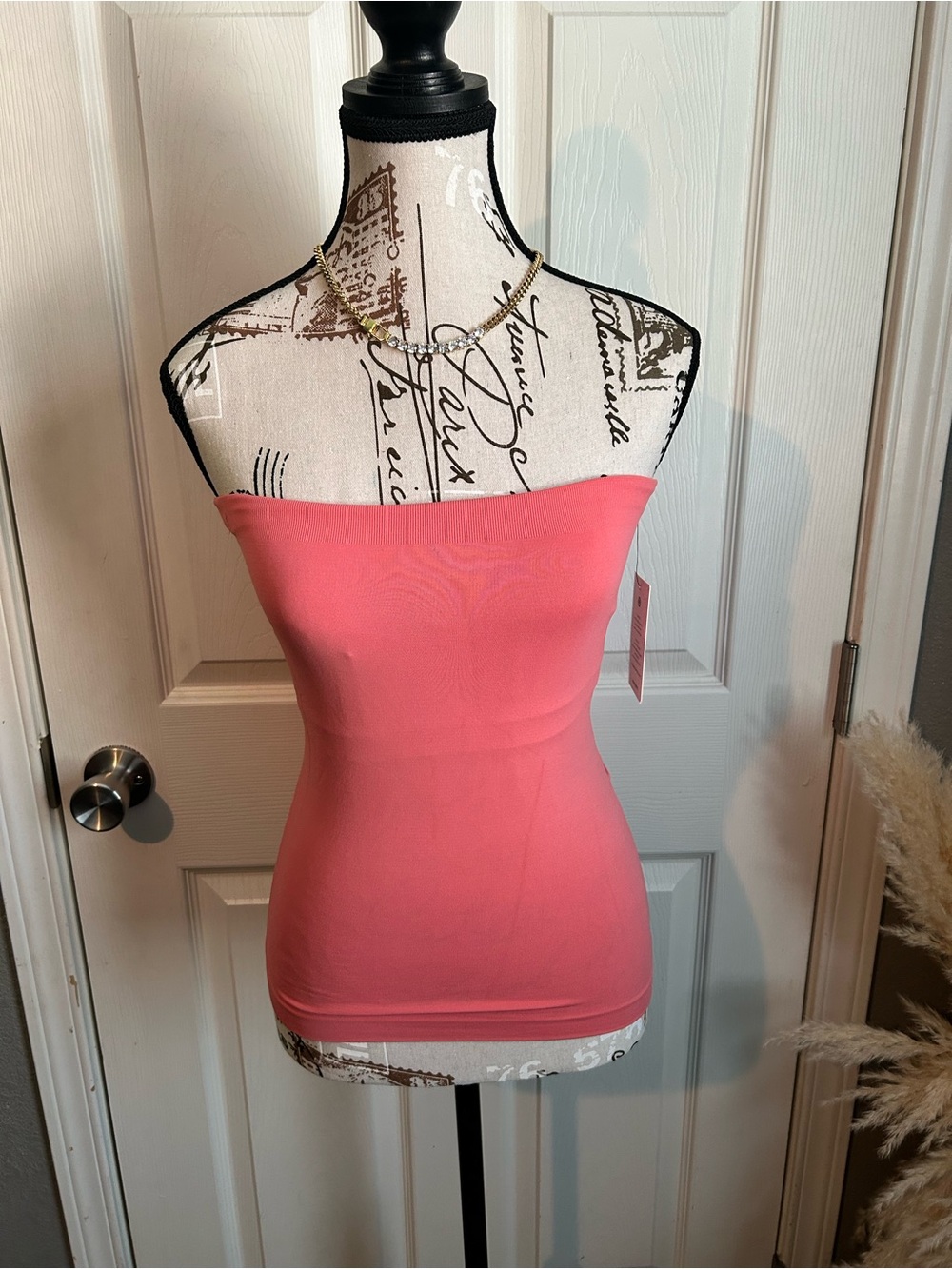 Strapless Coral Tube Top